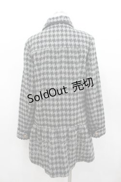画像3: axes femme / ラメ千鳥格子コート  黒Ｘグレー I-26-02-13-002-AX-CO-SA-ZI