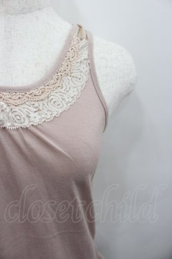 画像2: axes femme / 肩透けロングタンク  ピンク I-26-02-13-024-AX-TO-SA-ZI