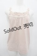 axes femme / 花モチーフタンクトップ  ピンク I-26-02-13-025-AX-TO-SA-ZI
