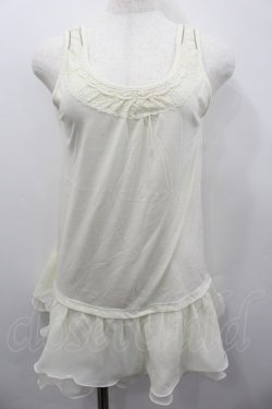 画像1: axes femme / 肩透けロングタンク  アイボリー I-26-02-13-029-AX-TO-SA-ZI