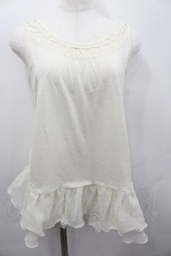 画像1: axes femme / 肩透けロングタンク  アイボリー I-26-02-13-030-AX-TO-SA-ZI