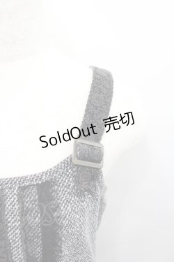 画像2: axes femme / 薔薇レース使いジャンパースカート  黒Ｘ白 I-26-02-13-031-AX-OP-SA-ZI