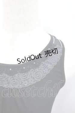 画像2: axes femme / 肩透けロングタンク  黒 I-26-02-13-032-AX-TO-SA-ZI