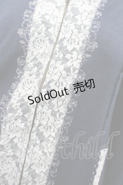 画像2: axes femme / レース配色ZIPパーカー  ネイビーＸ白 I-26-02-13-033-AX-TO-SA-ZI