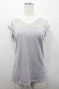 axes femme / 繊細レースタンク  ラベンダー I-26-02-15-034-AX-TO-SA-ZI