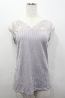 画像1: axes femme / 繊細レースタンク  ラベンダー I-26-02-15-034-AX-TO-SA-ZI