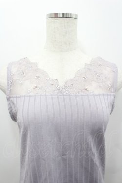 画像2: axes femme / 繊細レースタンク  ラベンダー I-26-02-15-034-AX-TO-SA-ZI