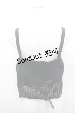 画像2: axes femme / チェック切替リボンビスチェ  黒Ｘ赤チェック I-26-02-15-036-AX-TO-SA-ZI