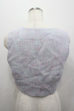 画像3: Ank Rouge / ラメツイードベスト  ラベンダーＸサックス I-26-02-15-037-CA-TO-SA-ZI