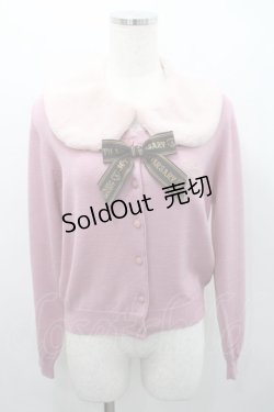 画像1: BABY,THE STARS SHINE BRIGHT / ファー衿つきカーディガン  ピンク I-26-02-15-038-BA-TO-SA-ZI