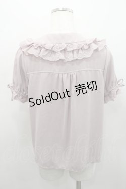 画像2: Ank Rouge / 2段レース襟半袖ブラウス  ピンク I-26-02-15-043-CA-BL-SA-ZI