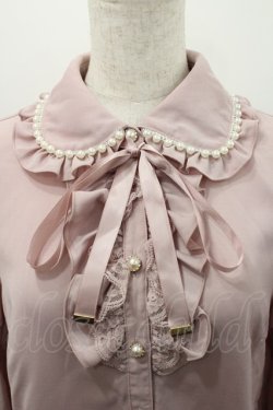 画像3: Secret Honey / パール襟フリルレース長袖ブラウス  ピンク I-26-02-15-045-CA-BL-SA-ZI