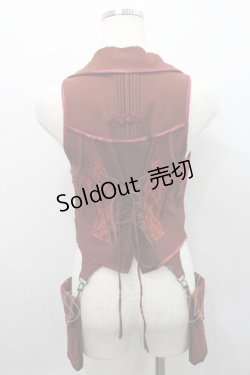 画像2: Ozz oneste / ポケット付きジレ  ボルドー I-26-02-15-051-OO-TO-SA-ZI