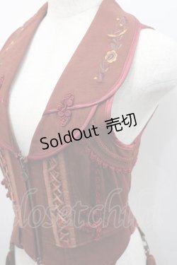 画像3: Ozz oneste / ポケット付きジレ  ボルドー I-26-02-15-051-OO-TO-SA-ZI