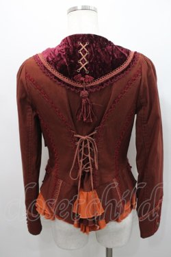 画像2: Ozz oneste / ベロア襟ジャケット  ボルドー I-26-02-15-052-OO-JA-SA-ZI