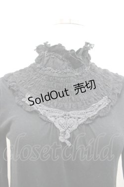 画像2: axes femme / 胸元シャーリングインナープルオーバー M 黒 I-26-02-15-006-AX-TO-TE-ZI