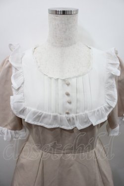 画像3: DearMyLoveRose / ヨーク襟半袖ワンピース M ベージュ I-26-02-15-056-EL-OP-SA-ZI