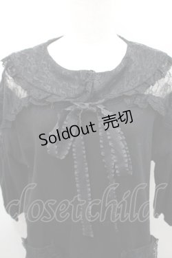 画像3: Swankiss / セーラーレース襟半袖カットワンピース  黒 I-26-02-15-058-CA-OP-SA-ZI