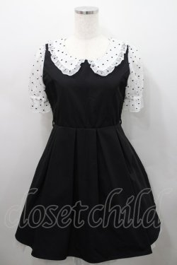 画像1: evelyn / 半袖ハートワンピース  ブラック I-26-02-15-060-LO-OP-SA-ZI