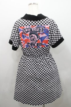 画像2: Jamie エーエヌケー / 市松柄半袖ワンピース  ピンクＸ黒 I-26-02-15-061-LO-OP-SA-ZI