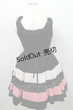 画像2: Honey Bunch / トリコロールワンピース S ブラック I-26-02-15-062-LO-OP-SA-ZI