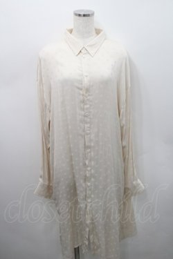 画像1: MiDiom / Shadow Dot Long Shirt  ホワイト I-26-02-15-063-PU-BL-SZ-ZI