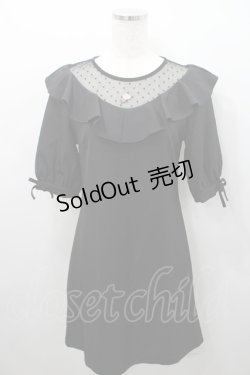 画像1: Rojita / エンブロイダリーローズワンピース  黒 I-26-02-15-067-LO-OP-SA-ZI