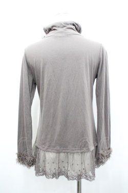 画像3: axes femme / 袖口ファーインナープルオーバー M ブラウン I-26-02-15-007-AX-TO-TE-ZI