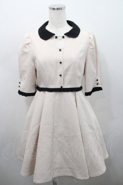 画像1: Rojita / ハートリングホワイトカラーワンピース  ベージュ I-26-02-15-069-LO-OP-SA-ZI