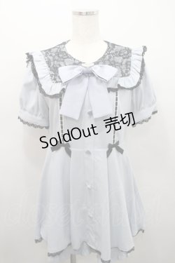 画像1: Ank Rouge / レースコンビネゾン  サックスＸ黒 I-26-02-15-071-CA-OP-SA-ZI