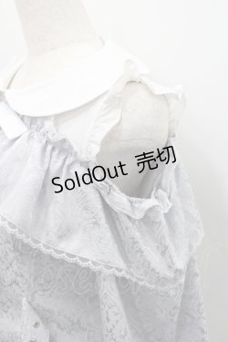 画像4: Ank Rouge / ぽんぽんリボンオフショルOP  白Ｘサックス I-26-02-15-072-CA-OP-SA-ZI