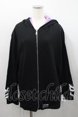 画像1: Favorite / あのんちゃんパーカー  黒Ｘ白 I-26-02-15-076-LO-TO-SA-ZI