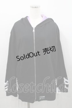 画像1: Favorite / あのんちゃんパーカー  黒Ｘ白 I-26-02-15-076-LO-TO-SA-ZI