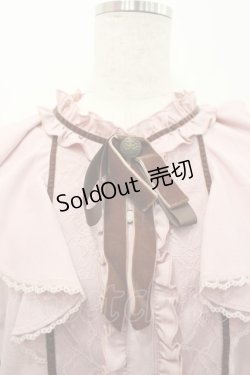 画像2: axes femme / ボウタイブラウス  ピンクＸブラウン I-26-02-15-009-AX-BL-SA-ZI