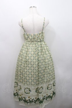 画像2: axes femme / たんぽぽ柄ロングキャミワンピース  グリーン I-26-02-15-086-AX-TO-SA-ZI