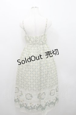 画像2: axes femme / たんぽぽ柄ロングキャミワンピース  グリーン I-26-02-15-086-AX-TO-SA-ZI