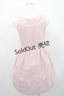 画像2: Shirley Temple / 千鳥格子リボン刺繍ジャンパースカート 160 ピンク I-26-02-15-087-ET-OP-SA-ZI