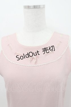 画像3: Shirley Temple / 千鳥格子リボン刺繍ジャンパースカート 160 ピンク I-26-02-15-087-ET-OP-SA-ZI