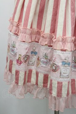 画像4: CHOCOCHIP COOKIE / 香水瓶&ストライプジャンパースカート  ピンク I-26-02-15-088-LO-OP-SA-ZI