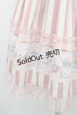 画像4: CHOCOCHIP COOKIE / 香水瓶&ストライプジャンパースカート  ピンク I-26-02-15-088-LO-OP-SA-ZI