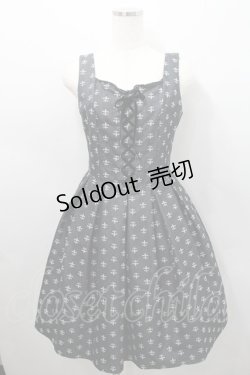 画像1: Emily Temple cute / 百合ジャガードジャンパースカート(2003)  黒 I-26-02-15-091-ET-OP-SA-ZI