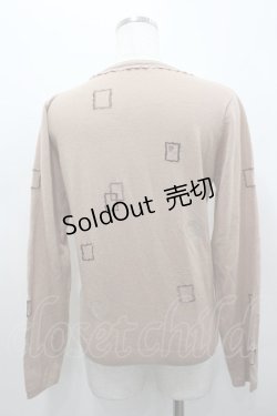 画像3: axes femme / 額縁刺繍カーディガン  ピンク I-26-02-15-010-AX-TO-SA-ZI