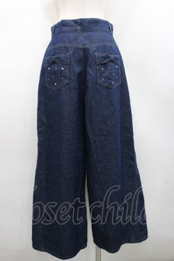 画像2: axes femme / バックリボンワイドデニムパンツ  インディゴ I-26-02-15-103-AX-PA-HR-ZI