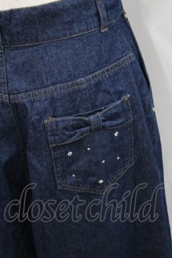 画像3: axes femme / バックリボンワイドデニムパンツ  インディゴ I-26-02-15-103-AX-PA-HR-ZI