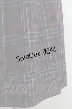 画像3: axes femme / フロッキーチェックスカート  ボルドーチェック I-26-02-15-105-AX-SK-SA-ZI