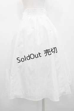 画像2: Secret Honey / サイド編み下げロングスカート  白 I-26-02-15-106-CA-SK-SA-ZI