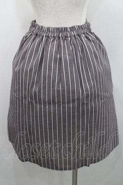 画像2: axes femme POETIQUE / ストライプリボンスカート  ボルドーＸネイビー I-26-02-15-110-AX-SK-SA-ZI