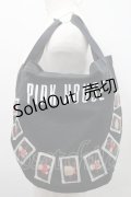 PINK HOUSE / くまワッペンバケツ型バッグ  黒Ｘ白 I-26-02-15-114-LO-BG-SA-ZT0222K
