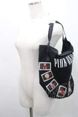 画像4: PINK HOUSE / くまワッペンバケツ型バッグ  黒Ｘ白 I-26-02-15-114-LO-BG-SA-ZI