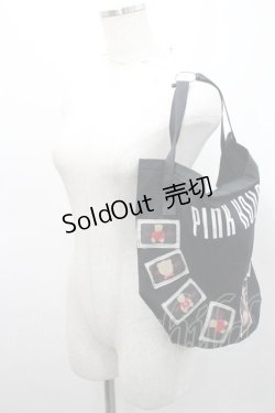 画像4: PINK HOUSE / くまワッペンバケツ型バッグ  黒Ｘ白 I-26-02-15-114-LO-BG-SA-ZT0222K